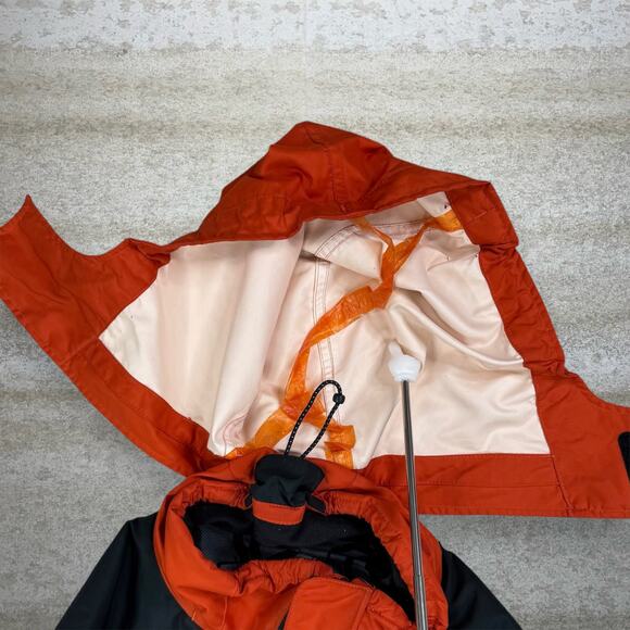 Vintage 90s Spyder Windbreaker Ski Jacket Mens XL Burnt Orange Black Full Zip - Picture 11 of 11